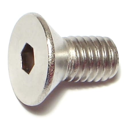 Midwest Fastener 3/8"-16 Socket Head Cap Screw, Flat, Plain 18-8 Stainless Steel, 3/4 in Length, 10 PK 72121